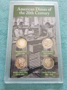 lot 118 image: American Dimes of the 20th Century set