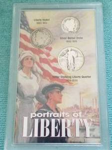 lot 130 image: Portraits of Liberty - coin set