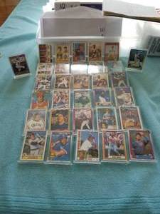 lot 135 image: Selection of miniature baseball cards in plastic stands