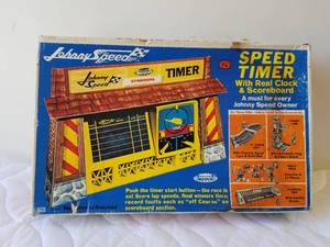 lot 144 image: Vintage Johnny Speed - Speed Timer toy in box by Topper Toys - missing pieces