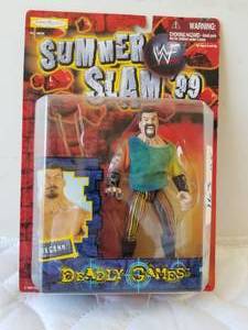 lot 163 image: Summer Slam 99 WWF Deadly Games Kurgann action figure