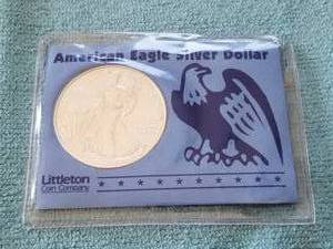 lot 257 image: American Eagle Silver dollar - 1998