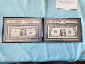 lot 267 image: Two Centuries of U.S. Currency - 1957 $1 Silver Certificate and 2006 $1