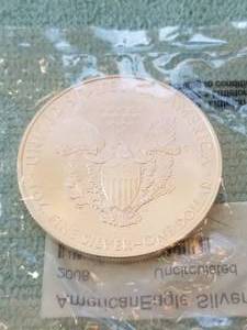 lot 271 image: American Eagle Silver dollar - uncirculated condition - 2008