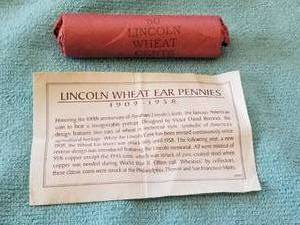 lot 272 image: Roll of Lincoln Wheat Ear Pennies