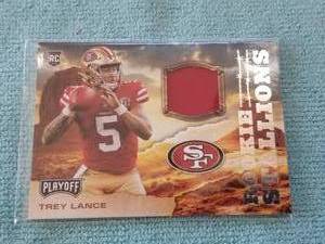 lot 274 image: Trey Lance - Rookie Stallions jersey card