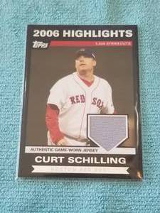 lot 277 image: Topps 2006 Highlights Curt Schilling game worn jersey card