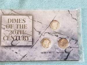 lot 294 image: Dimes of the 20th Century with COA