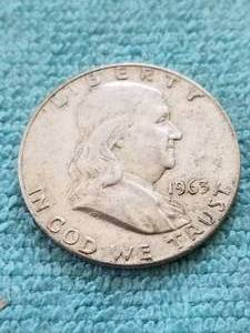 lot 302 image: 1963D - Franklin half Dollar