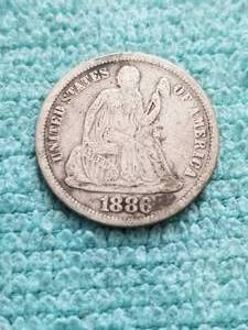 lot 327 image: 1886 Seated Liberty Dime