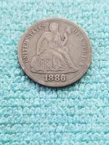 lot 338 image: 1886 Seated Liberty Dime