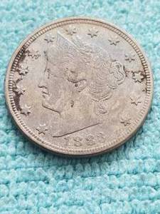 lot 348 image: 1883 no cents - Liberty Head V nickel