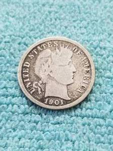 lot 366 image: 1901S Barber dime