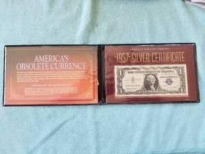 lot 371 image: Americas Obsolete Currency - 1957 Silver Certificate $1 with COA