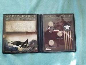 lot 373 image: World War II - Silver Nickels mint mark set with COA