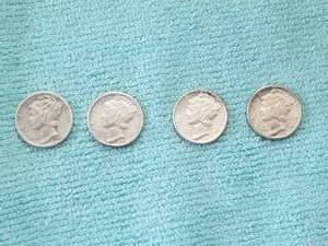 lot 385 image: Selection of Liberty dimes - 1931, 1936, 1941D, and 1944