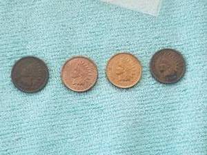 lot 397 image: Selection of Indian Head Pennies - 1905(2), 1906, 1907
