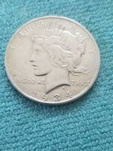 lot 401 image: Peace Silver Dollar - 1934D