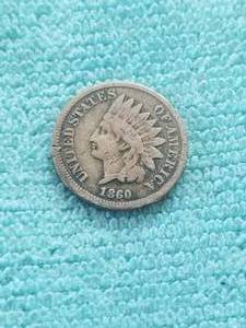 lot 404 image: 1860 Indian Head one cent piece