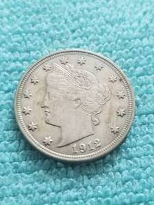 lot 417 image: 1912 Liberty Head V nickel with cents