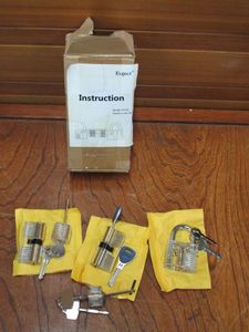 lot 73 image: CLEAR LOCKSMITH TRAINING LOCKS WITH KEYS
