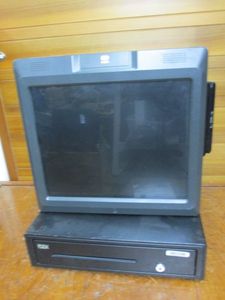lot 76 image: NCR POINT OF SALE SYSTEM W CASH DRAWER