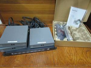 lot 90 image: DELL DPORT ADVANCED PART REPLICATOR NIB, EXTRON AUTO SWITCH SW2 VGA ri, BELKIN OMNI PRO2 8-PORT KVM SWITCH F1DA108T W CORDS