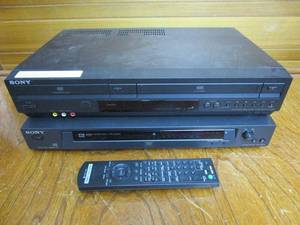 lot 101 image: SONY DVD PLAYER VIDEO CASSETTE RECORDER SLV-D380P, SONY DVDCDVIDEO CD PLAYER W PRECISION DRIVE 2MP3 PLAYBACK DVP-NS315