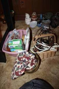 lot 39 image: Lightbulbs, Extension Cords, Tub and Floor Sealing Tape
