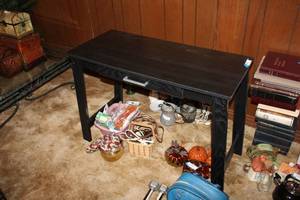 lot 35 image: Black Side table with Drawer