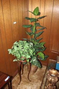 lot 46 image: Artificial Plants and Plant Stand