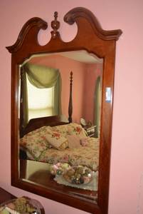 lot 145 image: Cherry Wall Mirror 33 W x