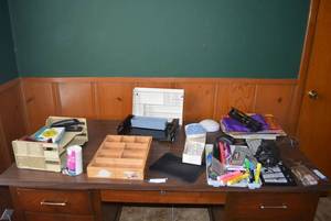 lot 158 image: Office Supply Lot Trays, Staplers, Inkjet Greeting Cards and More