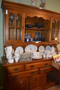 lot 119 image: China Buffet Cabinet and Hutch by Cochrane Furniture Contents NOT INCLUDED