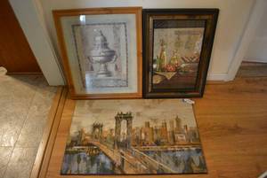 lot 89 image: Wall Art Brooklyn Bridge, Urn, and Italian Kitchen Print