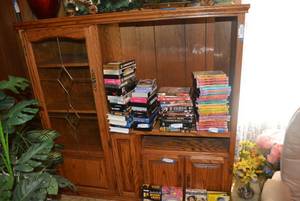 lot 65 image: Entertainment Cabinet with Glass Door 55 W x 17 D x 52.5 tall