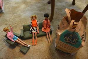 lot 64 image: Toy Lot Dolls, Furniture, Dishes