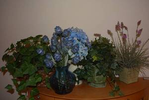 lot 52 image: Lavender and Ivy Artificial Greenery Arrangements