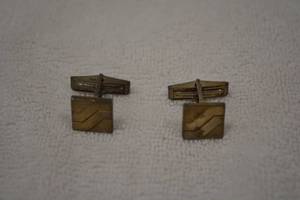 lot 196 image: Sterling Silver Cufflinks. Geometric motif. Marked T&CO 925.