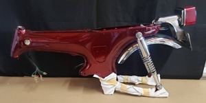 lot 9 image: 1972 Honda CT70Trail 70 Fully Restored Frame w Rear Suspension, Tail Light, Keys & Ignition- Serial #CT70-2028423