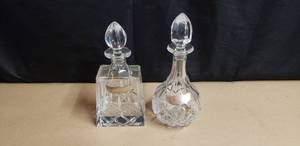lot 36 image: Lot of 2 Gorham 1831 Crystal Decanters