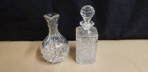 lot 38 image: Gorham Crystal Lady Anne Carafe w Crystal Decanter