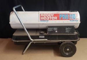 lot 58 image: Reddy Heater Pro 110 Kerosene 110,000 Btu Forced Air Heater - Model R110BT