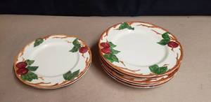 lot 77 image: Set of 8 Hand-Painted Apple Plates - Franciscan