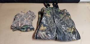lot 102 image: Lot of Youth Camo Clothes - 3 Shirts & 1 Insulated Camo Bibs