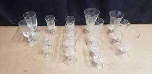 lot 235 image: Large Lot of Glass & Crystal Drinkware
