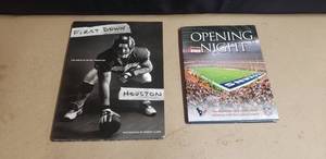 lot 252 image: Lot of 2 Houston Texans Over-Sized Coffee Table Books - One Signed by Dom Capers