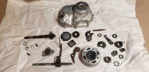 lot 277 image: Lot of Honda CT70Trail 70 Crankcase, Clutch & Gear Shift Parts