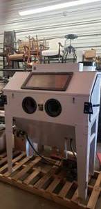 lot 2 image: Central Pneumatic 60738 Sand Blast Cabinet w Dual Doors - 24L x 52W x 65H 250 Lbs