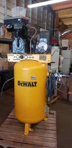 lot 3 image: DeWalt DXCMV5048055 Stationary Electric 80 Gal. Air Compressor, Manufactured in 2020, Customer States Barely Used